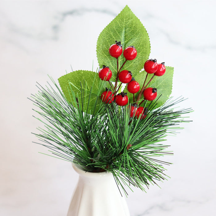 Bulk 50 PCS Artificial Pine Needle Stems Christmas Picks for Vase Wreath Decor Wholesale