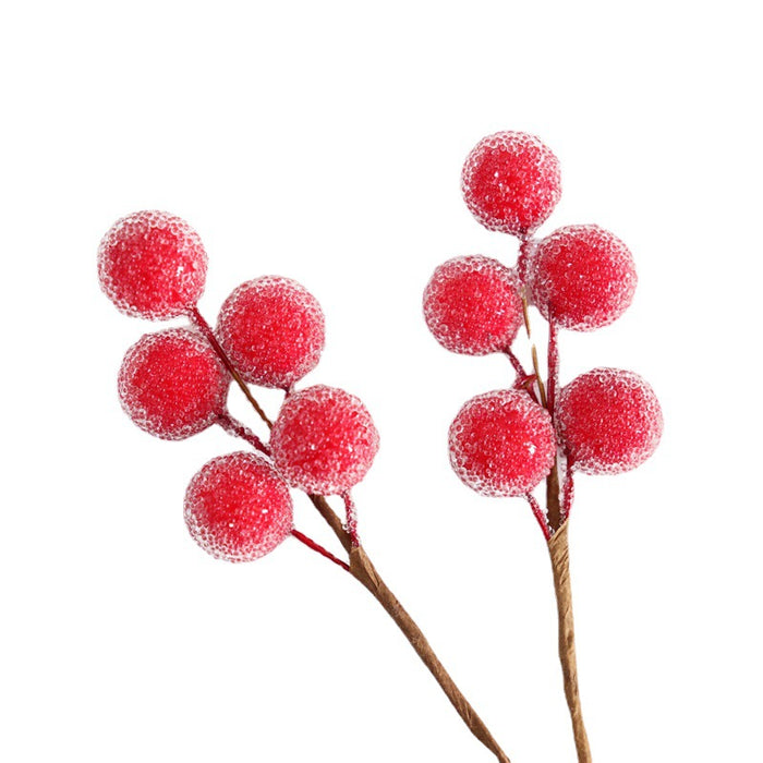 Bulk 5 PCS Artificial Red Berry Stems Frosted Berries Christmas Picks —  Artificialmerch