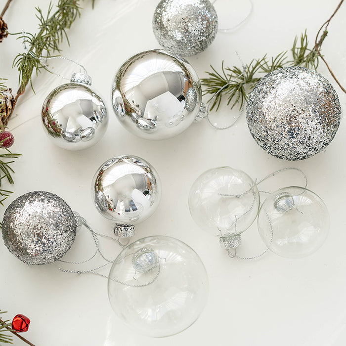 Bulk 6Pcs Glass Christmas Balls Hanging Ornaments for Christmas Tree Wedding Holiday Decor Wholesale