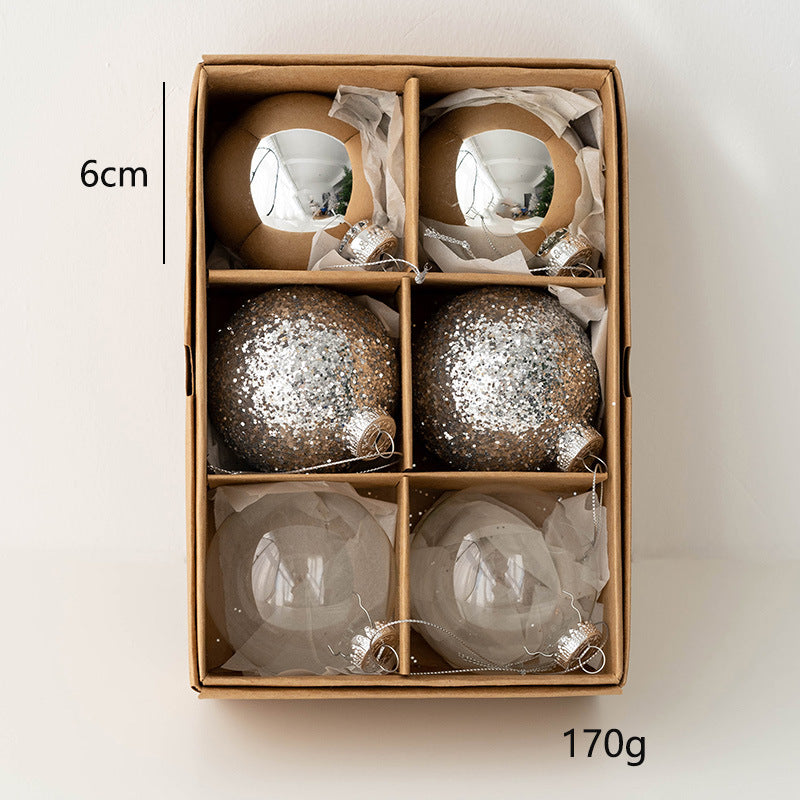 Lot de 6 boules de Noël en verre à suspendre pour sapin de Noël, décoration de mariage, de vacances, vente en gros