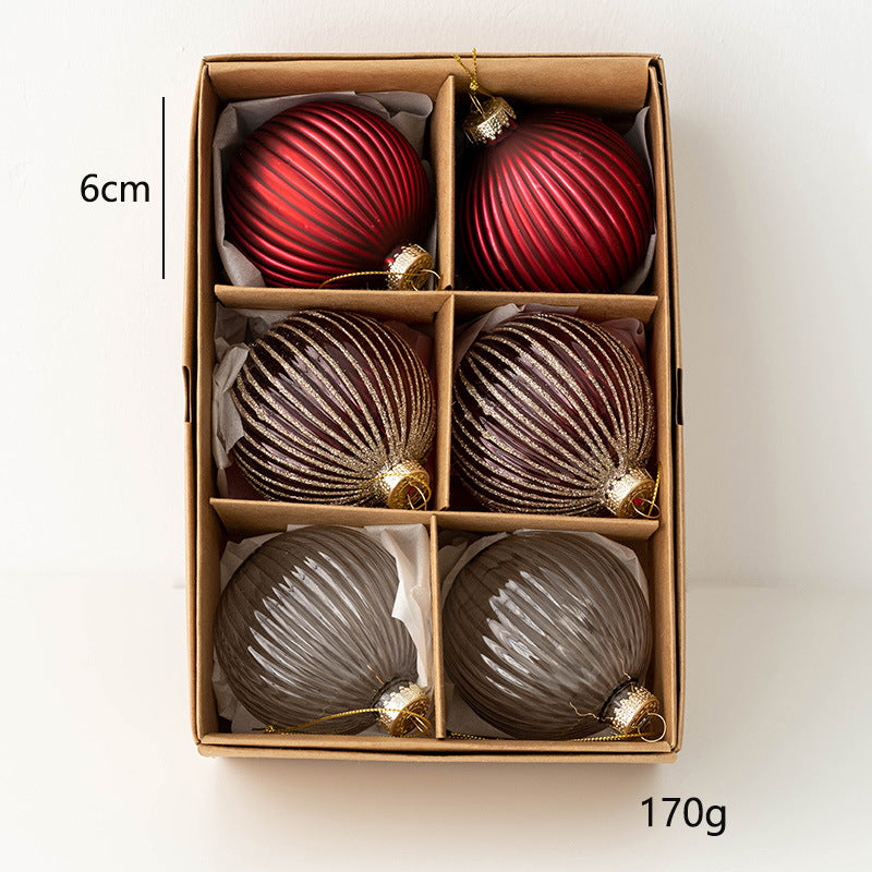 Lot de 6 boules de Noël en verre à suspendre pour sapin de Noël, décoration de mariage, de vacances, vente en gros