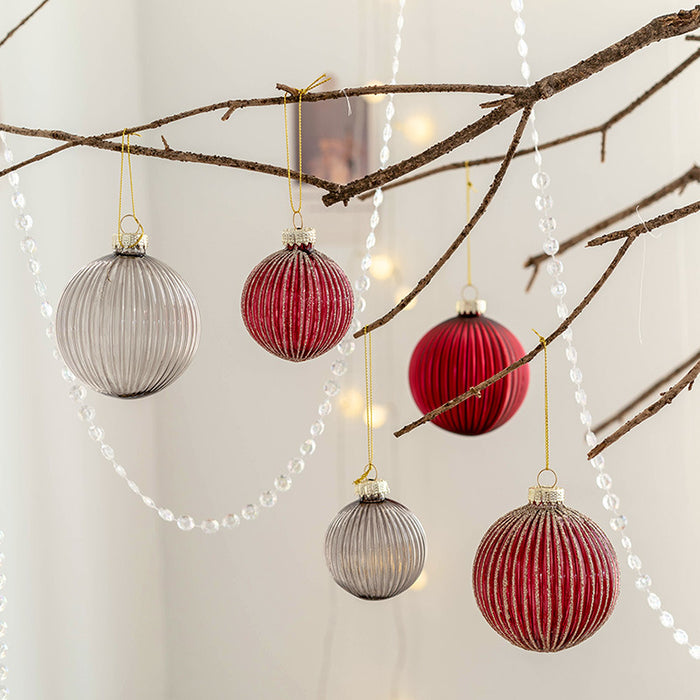 Bulk 6Pcs Glass Christmas Balls Hanging Ornaments for Christmas Tree Wedding Holiday Decor Wholesale
