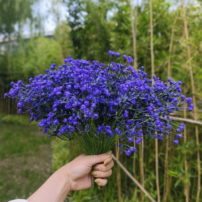 Bulk 8 Bushes Spring Summer Baby’s Breath Bush Flowers for Outdoor UV Resistant Wholesale