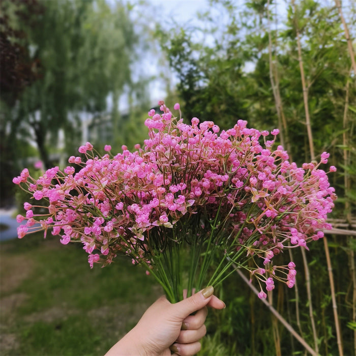 Bulk 8 Bushes Spring Summer Baby’s Breath Bush Flowers for Outdoor UV Resistant Wholesale