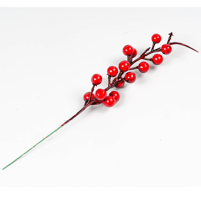 Bulk 9.8" Artificial Red Berry Stems Christmas Picks Branches for Vase Holiday Home Decor Wholesale