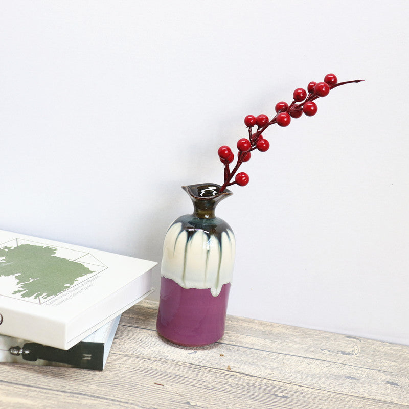 Tiges de baies rouges artificielles en vrac de 9,8 pouces, branches de Noël pour vase, décoration de maison de vacances, vente en gros