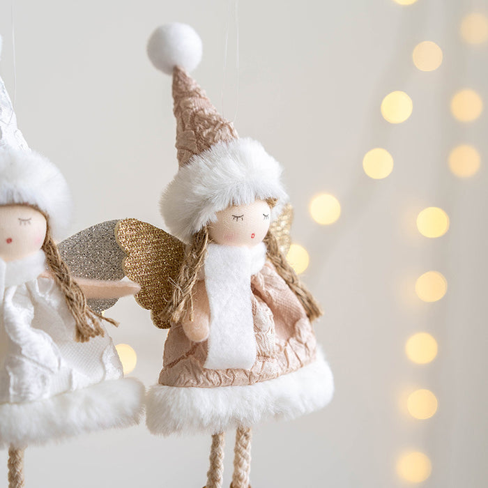 Bulk Angel Doll Pendant Christmas Tree Hanging Ornaments Wedding Birthday Gifts New Year Party Decor Wholesale