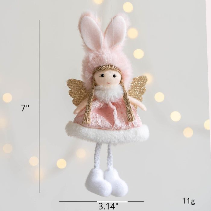Bulk Angel Doll Pendant Christmas Tree Hanging Ornaments Wedding Birthday Gifts New Year Party Decor Wholesale