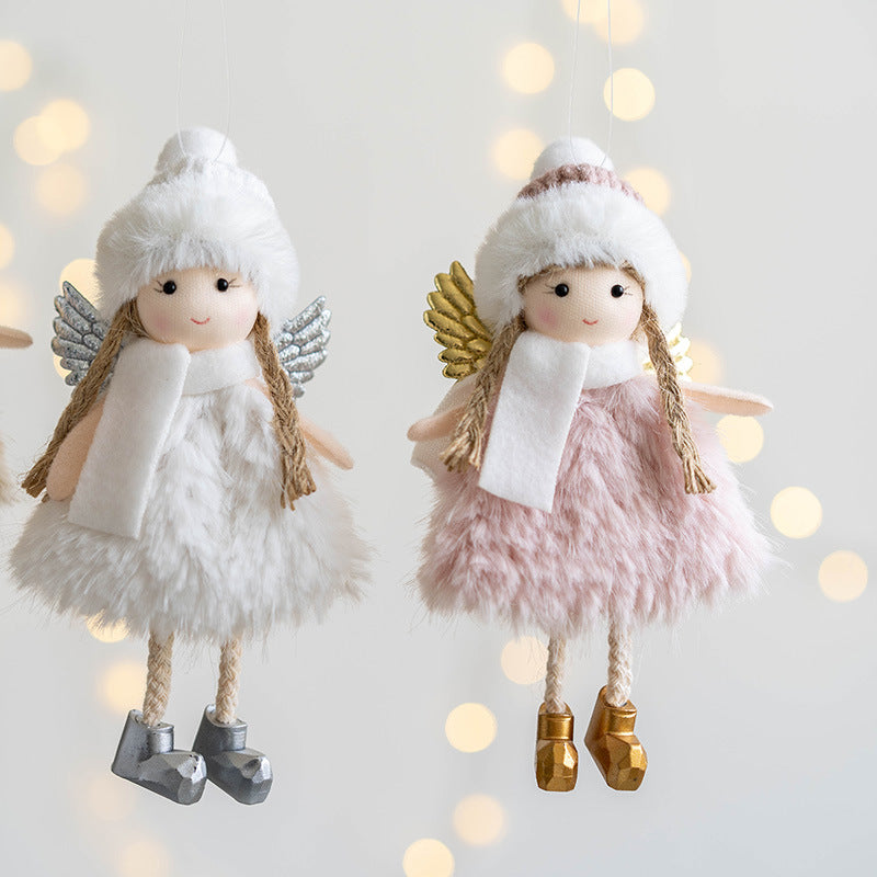 Bulk Angel Doll Pendant Christmas Tree Hanging Ornaments Wedding Birthday Gifts New Year Party Decor Wholesale