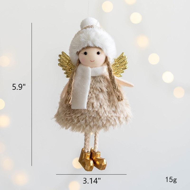 Bulk Angel Doll Pendant Christmas Tree Hanging Ornaments Wedding Birthday Gifts New Year Party Decor Wholesale