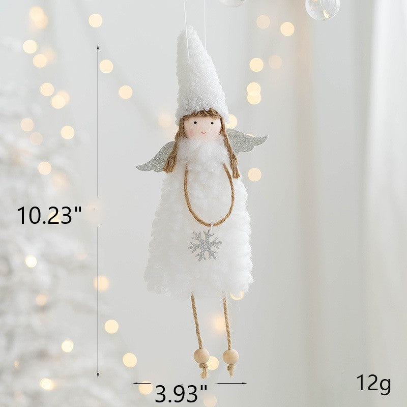 Bulk Antler Angel Doll Pendant Christmas Tree Hanging Ornaments Wedding New Year Party Decor Birthday Gifts Wholesale