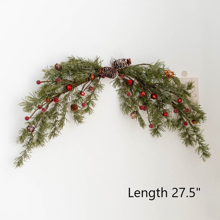 Bulk Artificial Christmas Picks Red Berry Pinecones Wreath Swags Hanging Vines Garland for Christmas Floral Arrangement Holiday Decor Wholesale