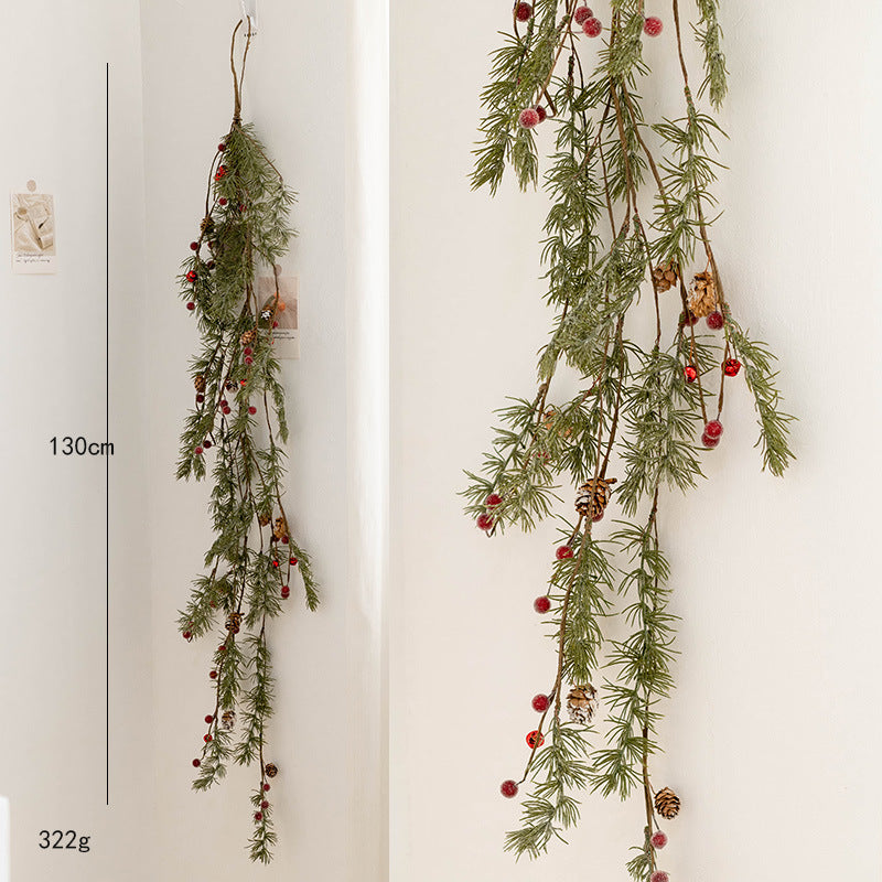 Bulk Artificial Christmas Picks Red Berry Pinecones Wreath Swags Hanging Vines Garland for Christmas Floral Arrangement Holiday Decor Wholesale