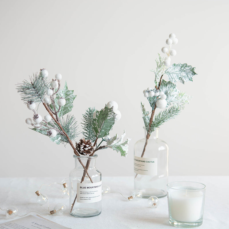 Bulk Artificial Christmas Picks Stems Pine Cones Holly Leaves Wholesale