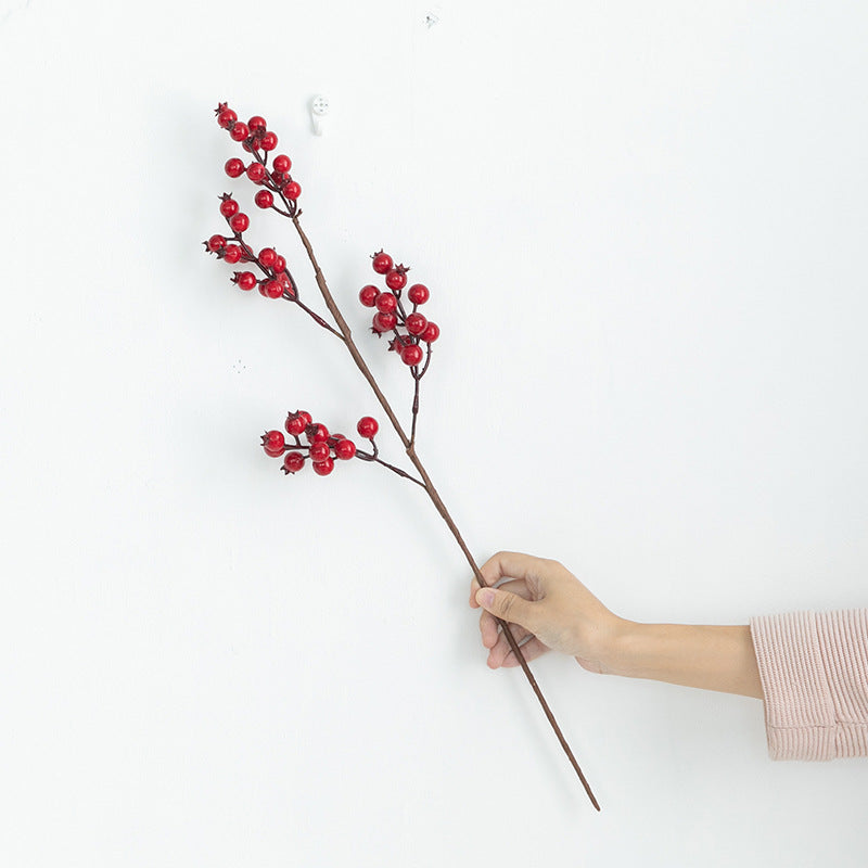 Bulk Artificial Christmas Red Berry Picks Holly Berries Branches Stems Wholesale