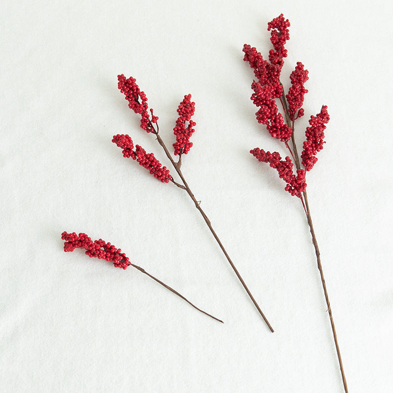 Bulk Artificial Christmas Red Berry Picks Holly Berries Branches Stems Wholesale
