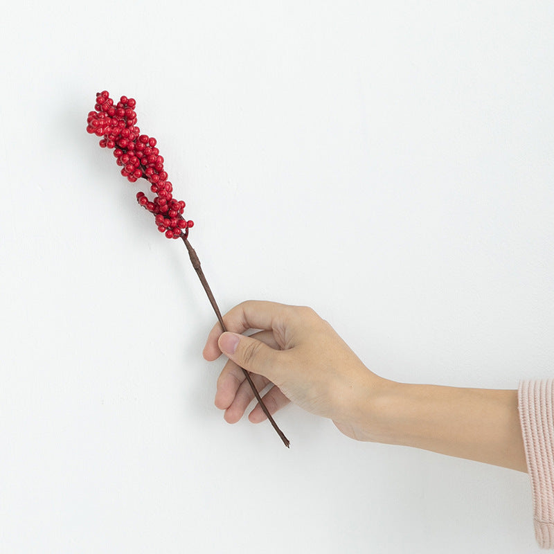 Bulk Artificial Christmas Red Berry Picks Holly Berries Branches Stems Wholesale