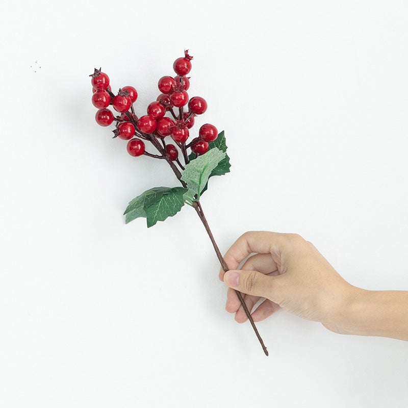 Bulk Artificial Christmas Red Berry Picks Holly Berries Branches Stems Wholesale