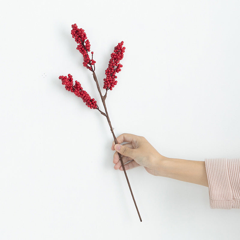 Bulk Artificial Christmas Red Berry Picks Holly Berries Branches Stems Wholesale