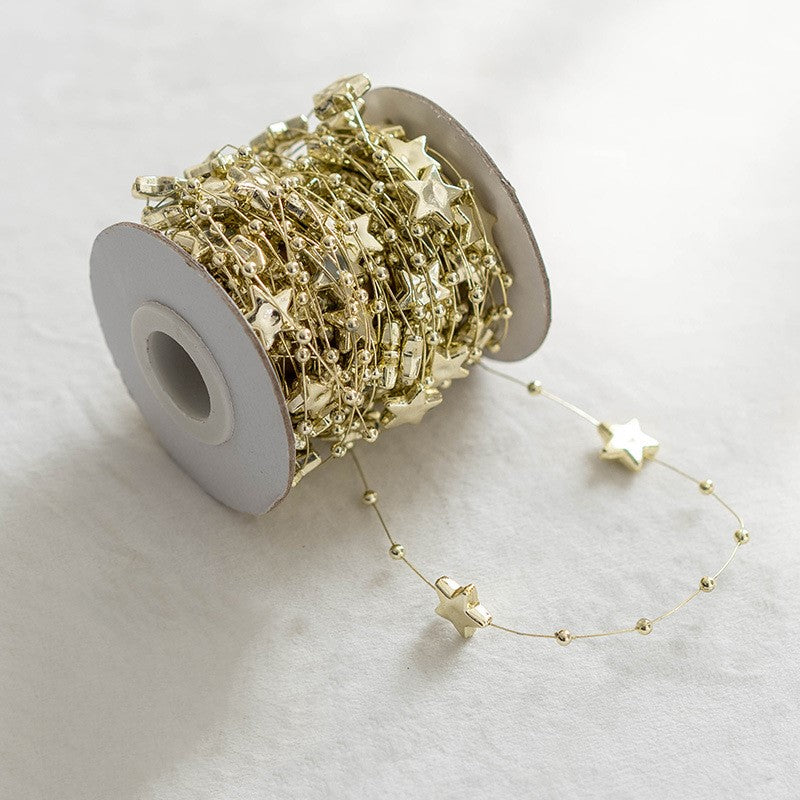 Bulk Artificial Pearls Star Christmas Tree Beads Garland String Chains for DIY Christmas Wedding Decoration Wholesale