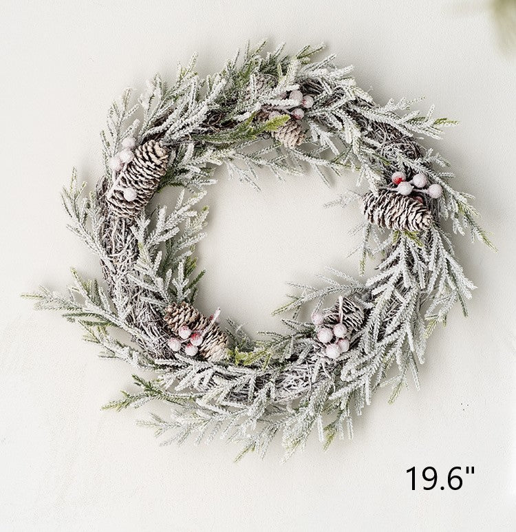 Bulk Artificial Pine Cone Berry Christmas Series Wreaths Ornament for Front Door Christmas Decoration Wholesale