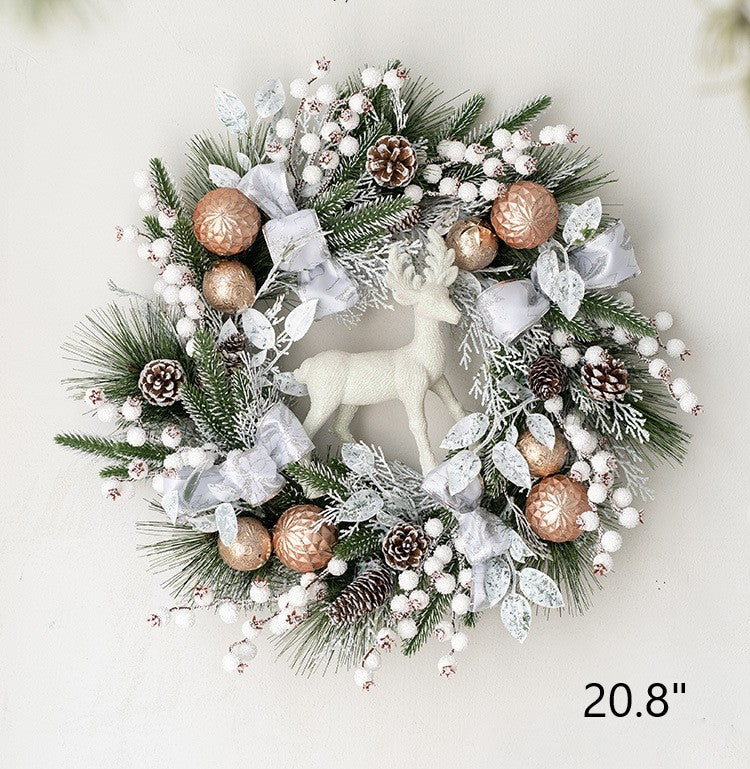 Bulk Artificial Pine Cone Berry Christmas Series Wreaths Ornament for Front Door Christmas Decoration Wholesale