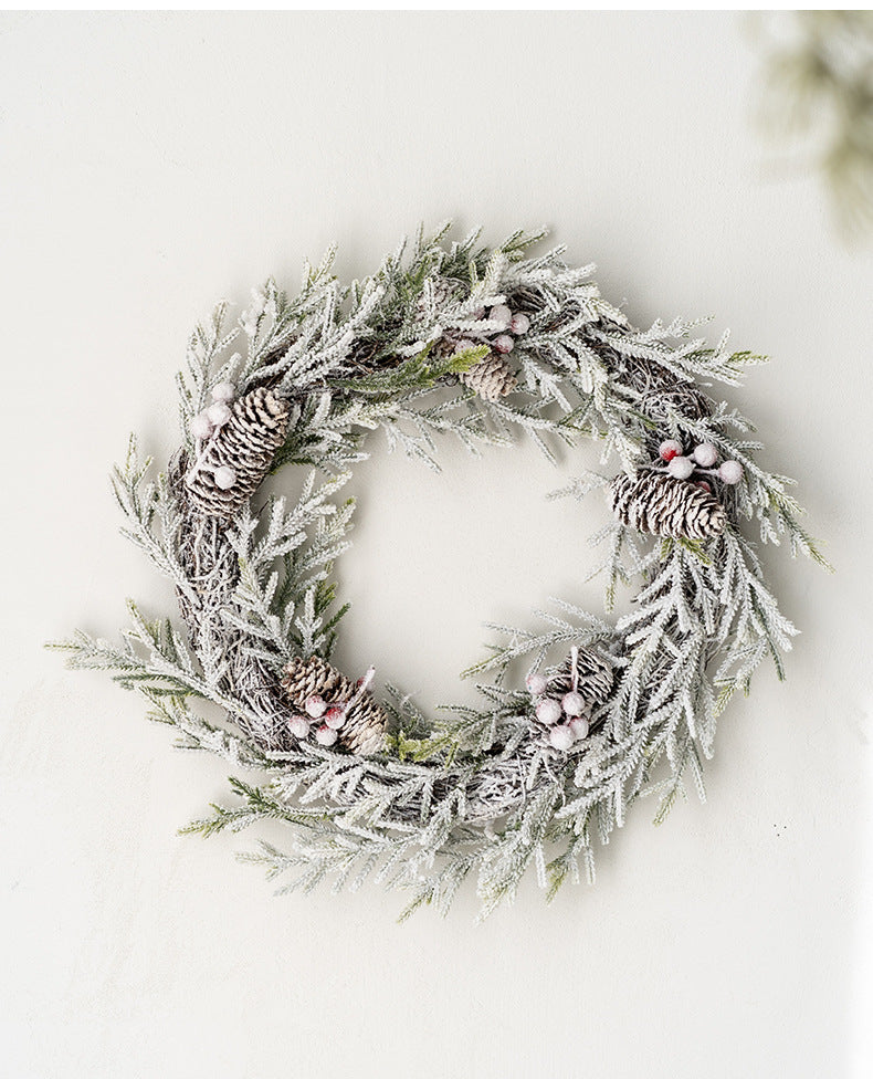 Bulk Artificial Pine Cone Berry Christmas Series Wreaths Ornament for Front Door Christmas Decoration Wholesale