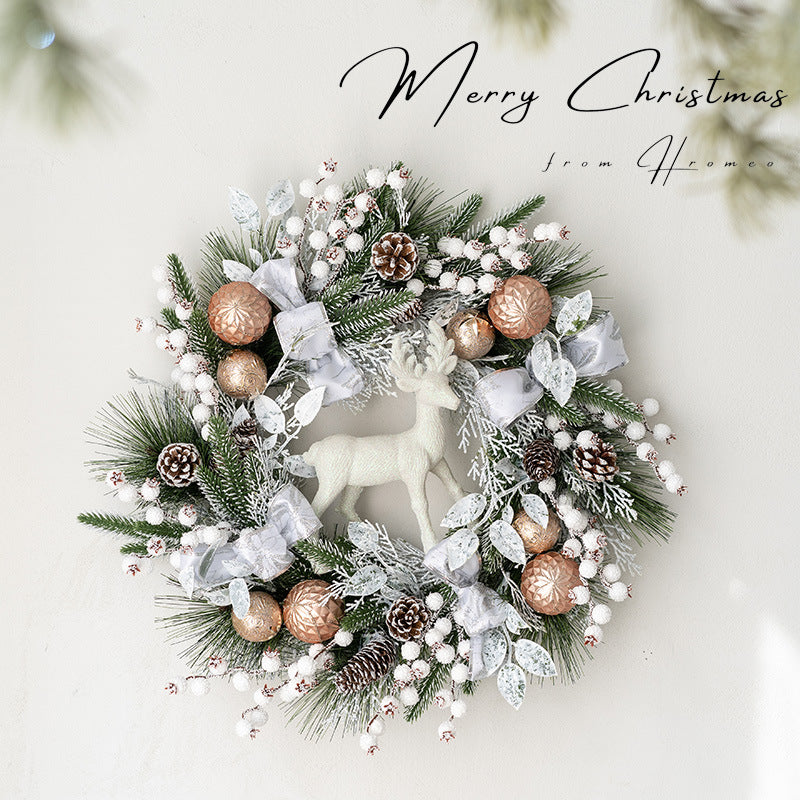 Bulk Artificial Pine Cone Berry Christmas Series Wreaths Ornament for Front Door Christmas Decoration Wholesale