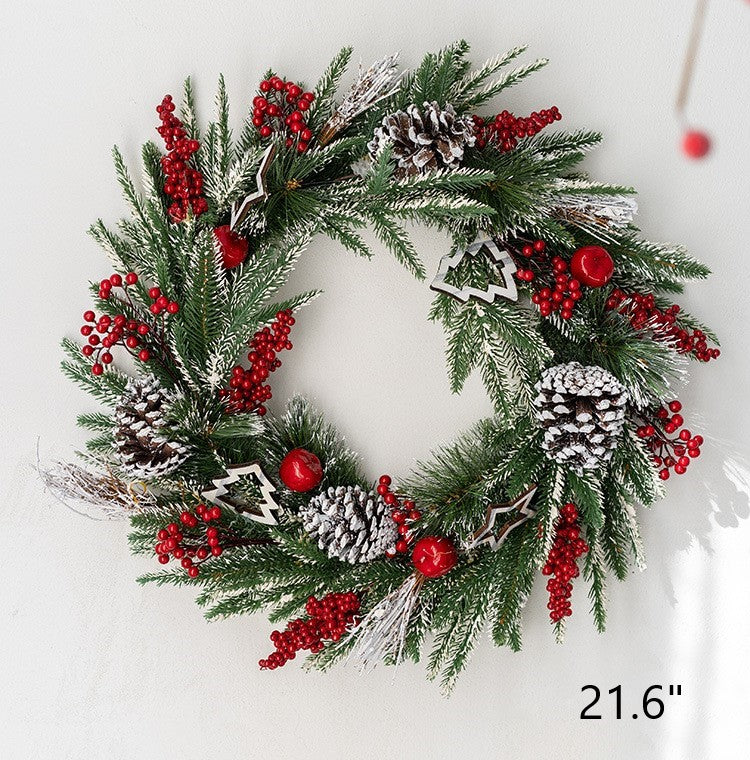 Bulk Artificial Pine Cone Berry Christmas Series Wreaths Ornament for Front Door Christmas Decoration Wholesale