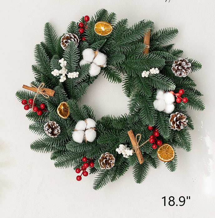 Bulk Artificial Pine Cone Berry Christmas Series Wreaths Ornament for Front Door Christmas Decoration Wholesale