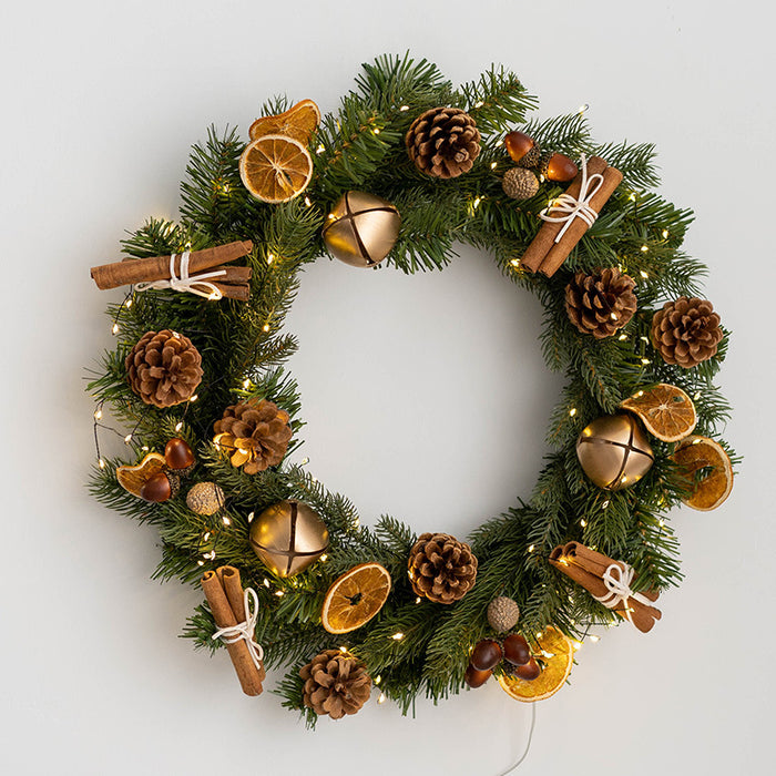 Bulk Artificial Pine Cone Lemon Cinnamon Wreaths Christmas Ornament for Front Door Wholesale