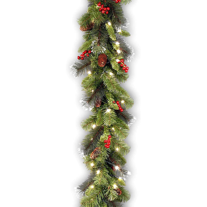 Bulk Artificial Pine Cone Wreath with Red Berry Christmas Garland Glowing Ornaments Home Decor Wholesale
