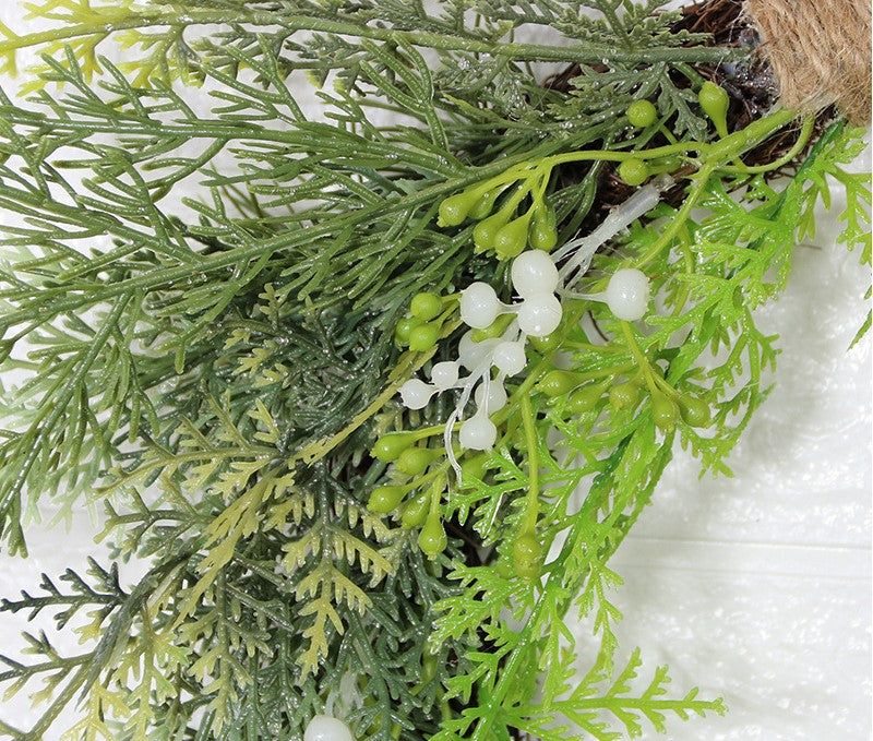 Bulk Artificial Pine Needle Greenery Wreaths Christmas Wreaths Ornament for Front Door Wall Hanging Home Decoration Wholesale