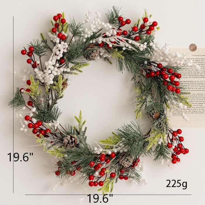 Bulk Artificial Pinecone Holly Berry Christmas Picks Wreath Teardrop Swags for Christmas Floral Arrangement Wholesale