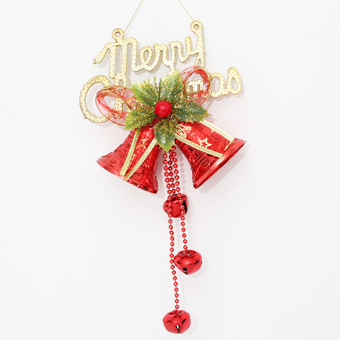 Bulk Bell Pendant Hanging Ornaments with Red Fruit Bow for Holiday Outdoor Home Decor Wholesale