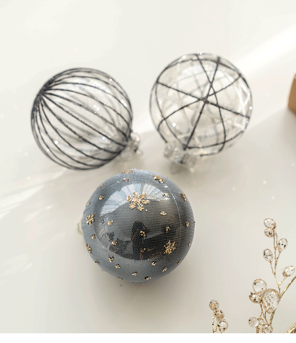Bulk Blue Series Glitter Christmas Balls Set Hanging Ornaments for Christmas Tree Home Decor Wholesale