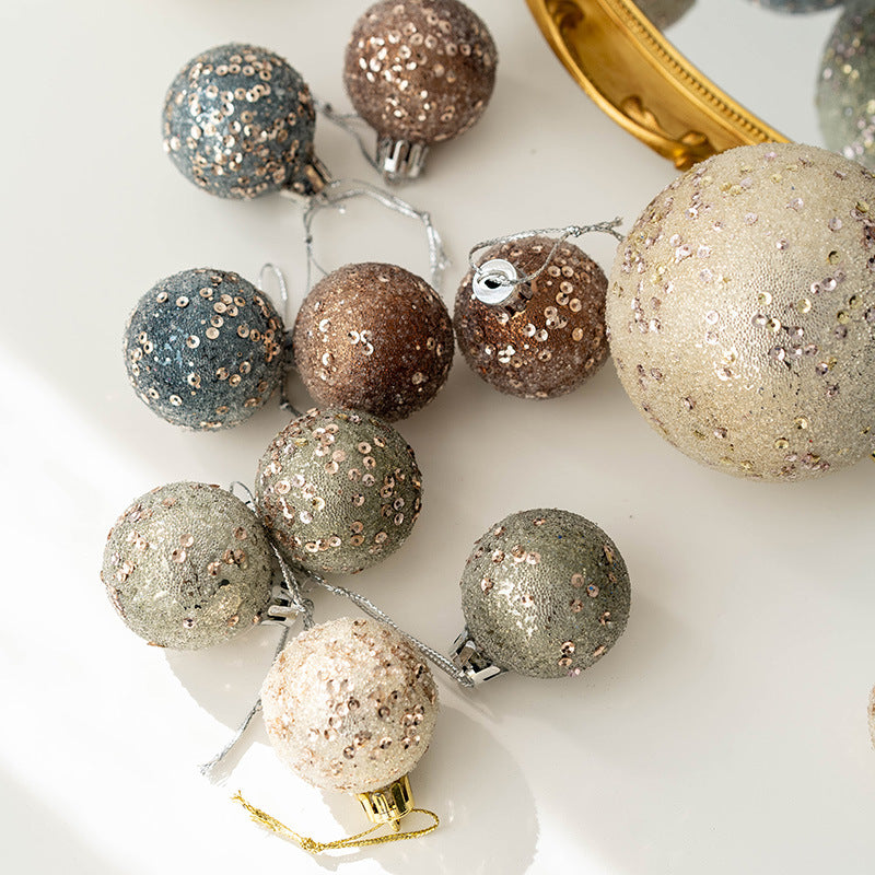 Bulk Blue Series Glitter Christmas Balls Set Hanging Ornaments for Christmas Tree Home Decor Wholesale