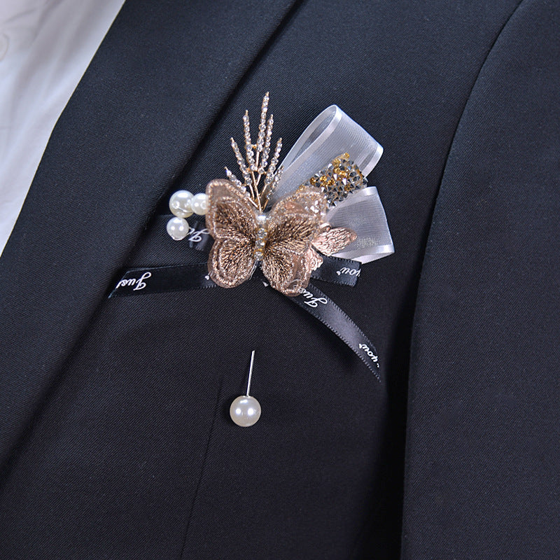 Bulk Butterfly Boutonnieres for Men Wholesale