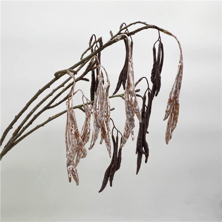 Bulk 24" Carob Artificial Beans Stem with Lifelike Fruit Arrangement Wholesale