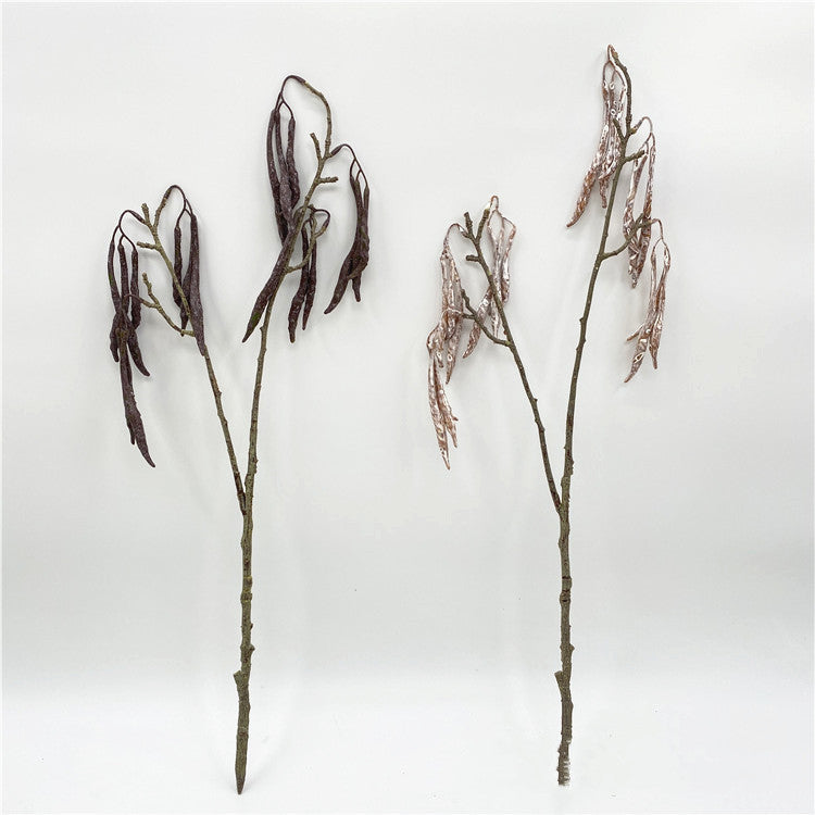 Bulk 24" Carob Artificial Beans Stem with Lifelike Fruit Arrangement Wholesale