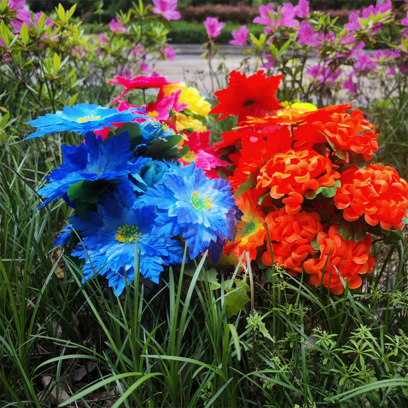 Bulk Christmas Cemetery Flowers Mixed Colors in Vase for Graves and Memorials Arrangements Wholesale