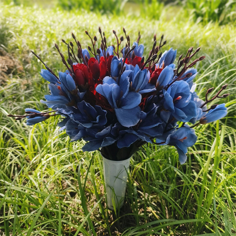 Bulk Cemetery Mixed Flowers in Vase Artificial Flowers for Graves and Memorials Arrangements Wholesale