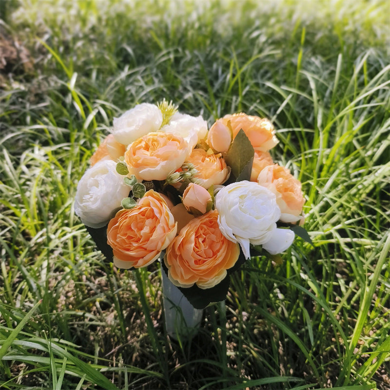 Bulk Cemetery Mixed Flowers in Vase Artificial Flowers for Graves and Memorials Arrangements Wholesale