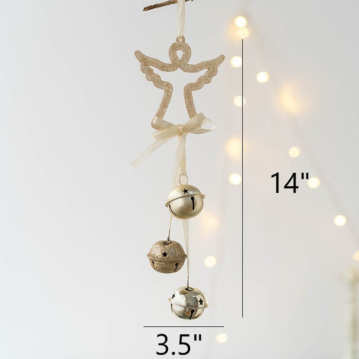 Bulk Christmas Bell String Angel Star Pendant Hanging Ornament Christmas Tree New Year Party Decorations Wholesale