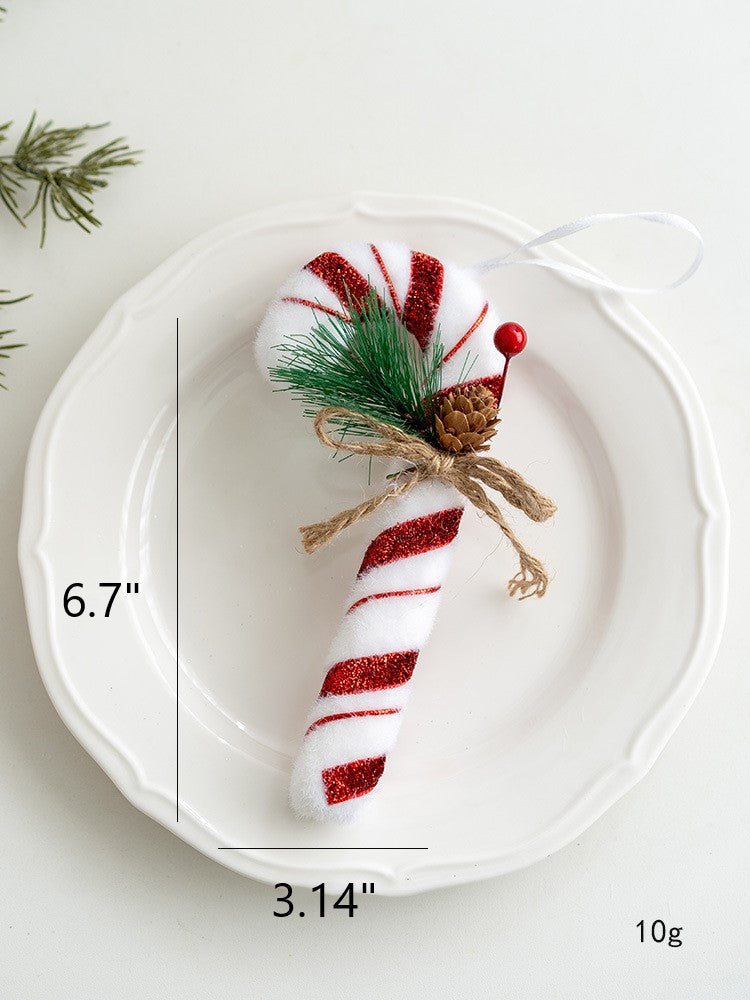 Bulk Christmas Candy Walking Stick Pendant Hanging Ornament Christmas Tree New Year Party Decorations Wholesale