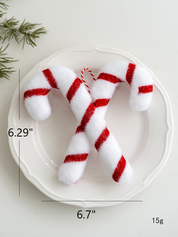 Bulk Christmas Candy Walking Stick Pendant Hanging Ornament Christmas Tree New Year Party Decorations Wholesale