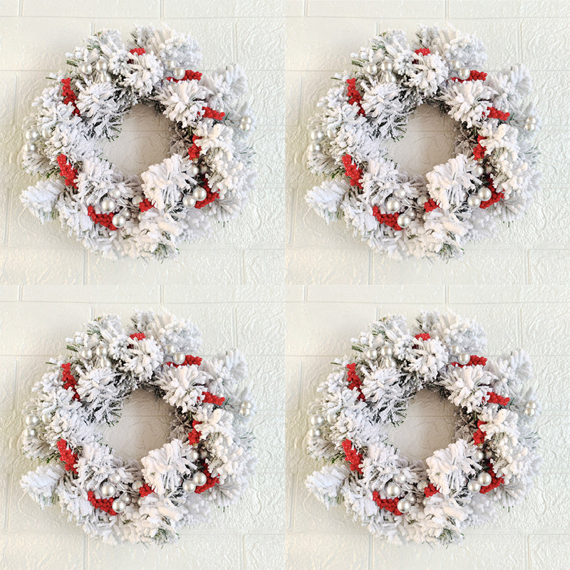 Bulk Christmas Cedar Red Berry Tabletop Candlestick Wreath Artificial Berry Candle Holder Rings Mini Christmas Centerpiece 11 Inch Wholesale