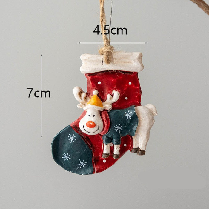 Bulk Christmas Hanging Ornament with String Resin Ornament Christmas Tree Decorations New Year Party Supplies Wholesale