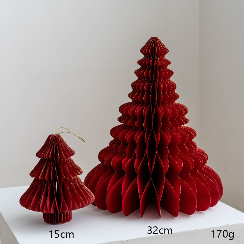 Bulk Christmas Paper Tree Honeycomb Centerpiece DIY Table Centerpiece New Years Party Home Decorations Wholesale