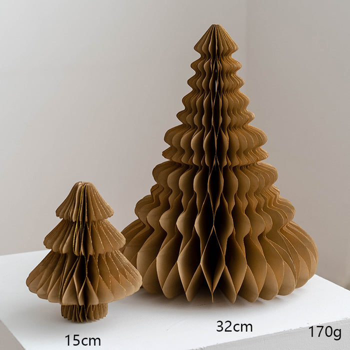 Bulk Christmas Paper Tree Honeycomb Centerpiece DIY Table Centerpiece New Years Party Home Decorations Wholesale
